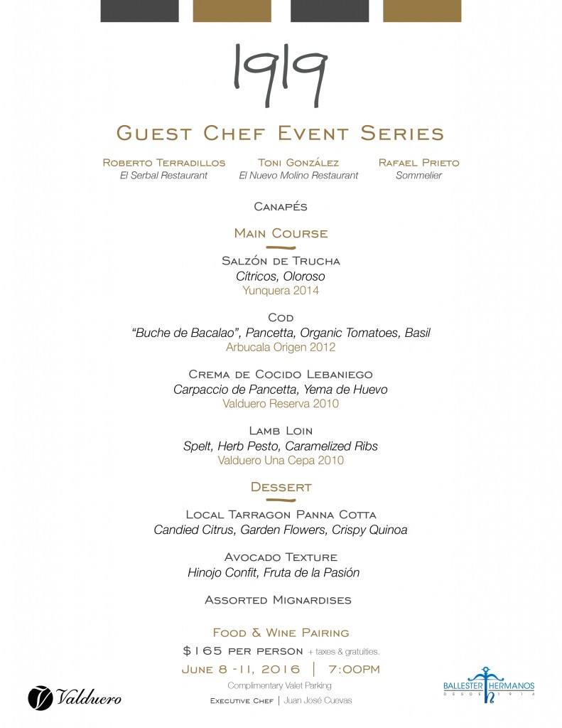1919 Guest Chef Event Series in Puerto Rico